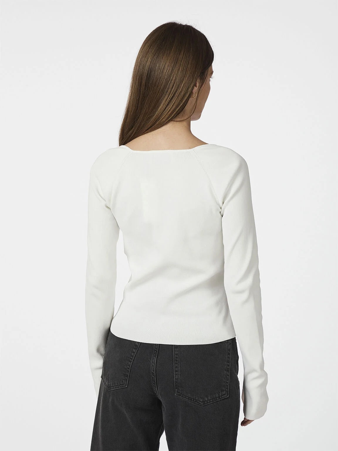 Neo Noir Elaina Wrap Knit Blouse – White