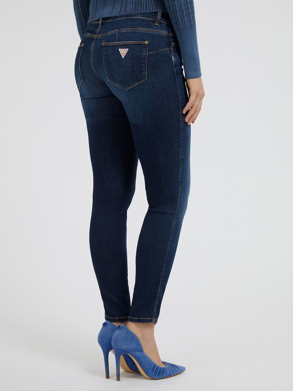 Guess Sexy Curve rugalmas, szűk szárú farmernadrág – sötétkék