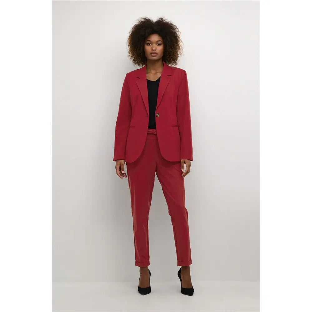 Kaffe Sakura Tailored Trousers – Burgundy