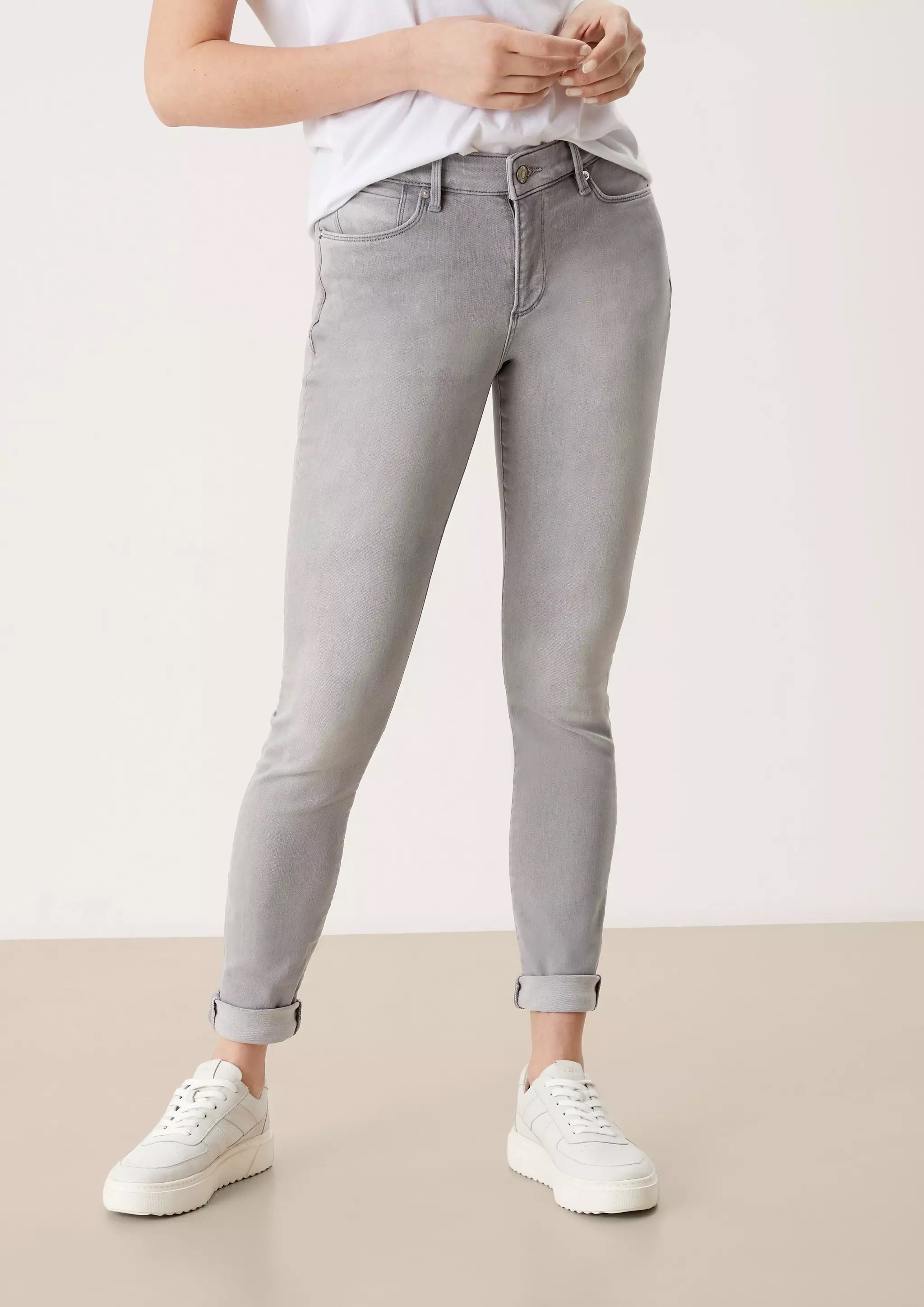 s.Oliver Izabell Skinny Jeans – Light Grey Garment Wash