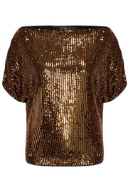 SOAKED in Luxury Suse flitteres felső – rézbronz