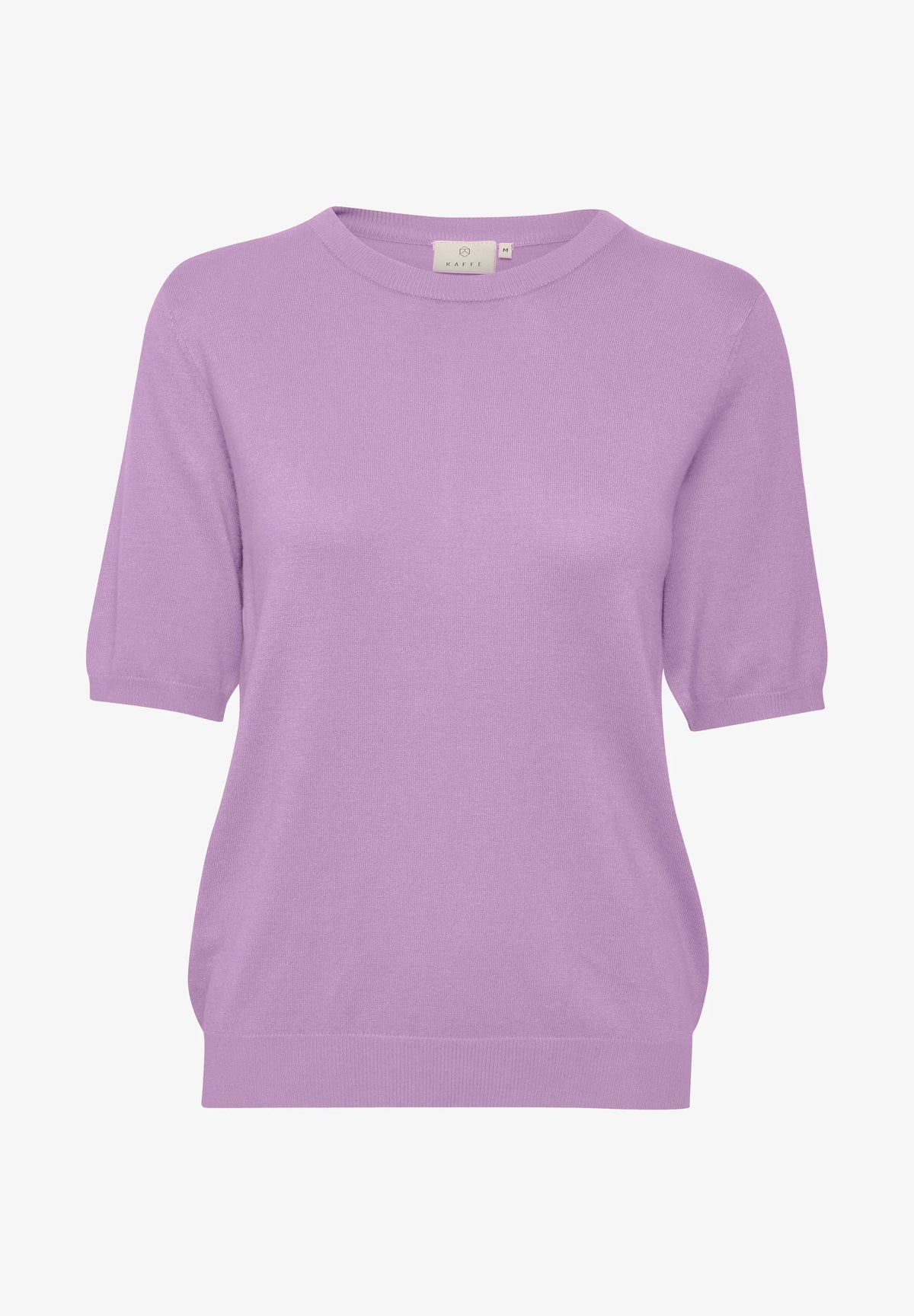Kaffe Kalizza Short-Sleeve Knit Top – Lupine Lavender