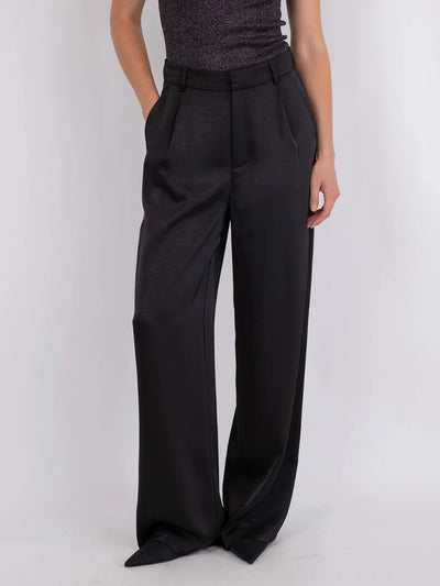 Neo Noir Alessandra Heavy Sateen Trousers – Black