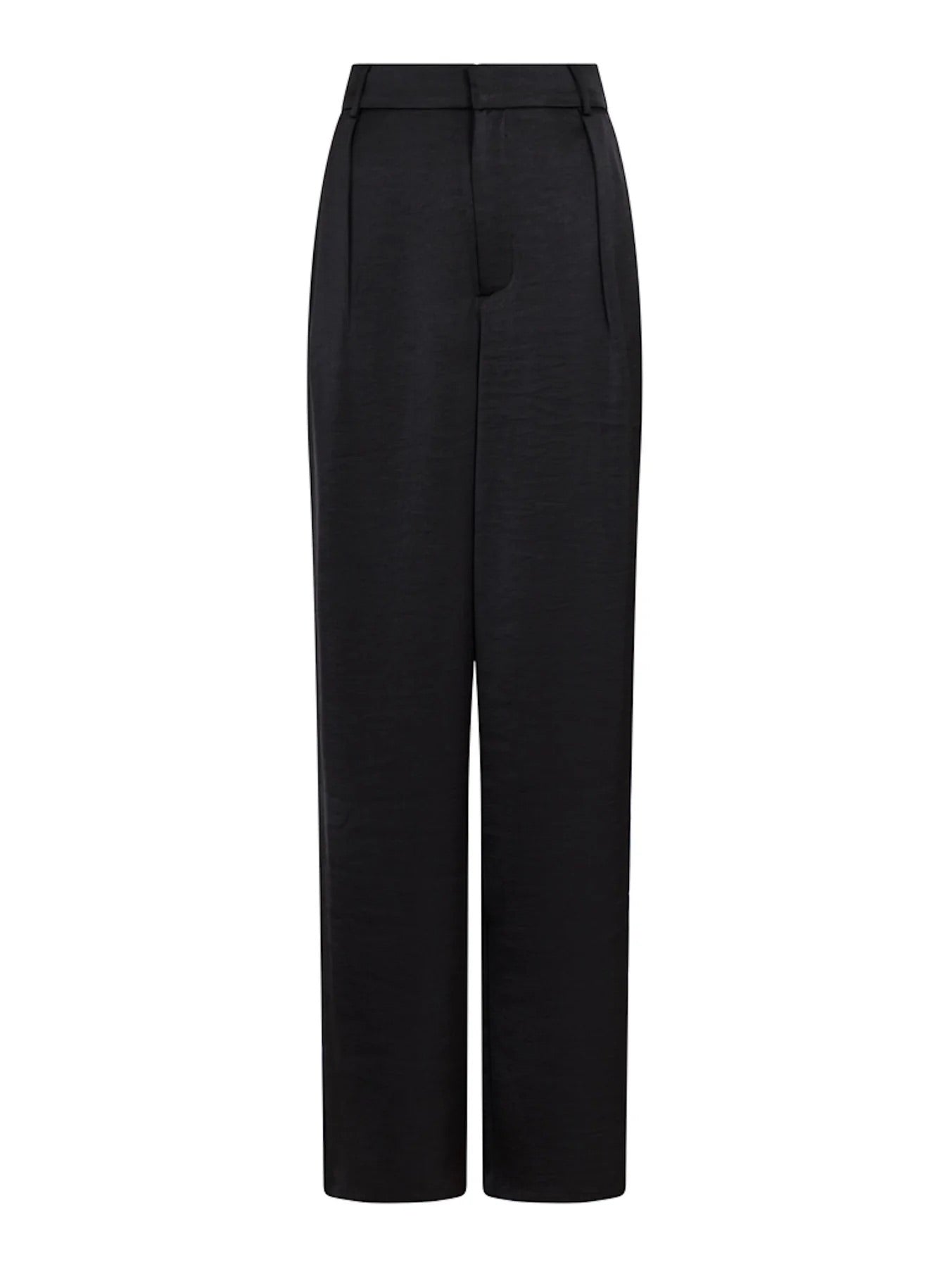 Neo Noir Alessandra Heavy Sateen Pants – Black, luxurious women's fashion wide-leg trousers, premium designer clothing.