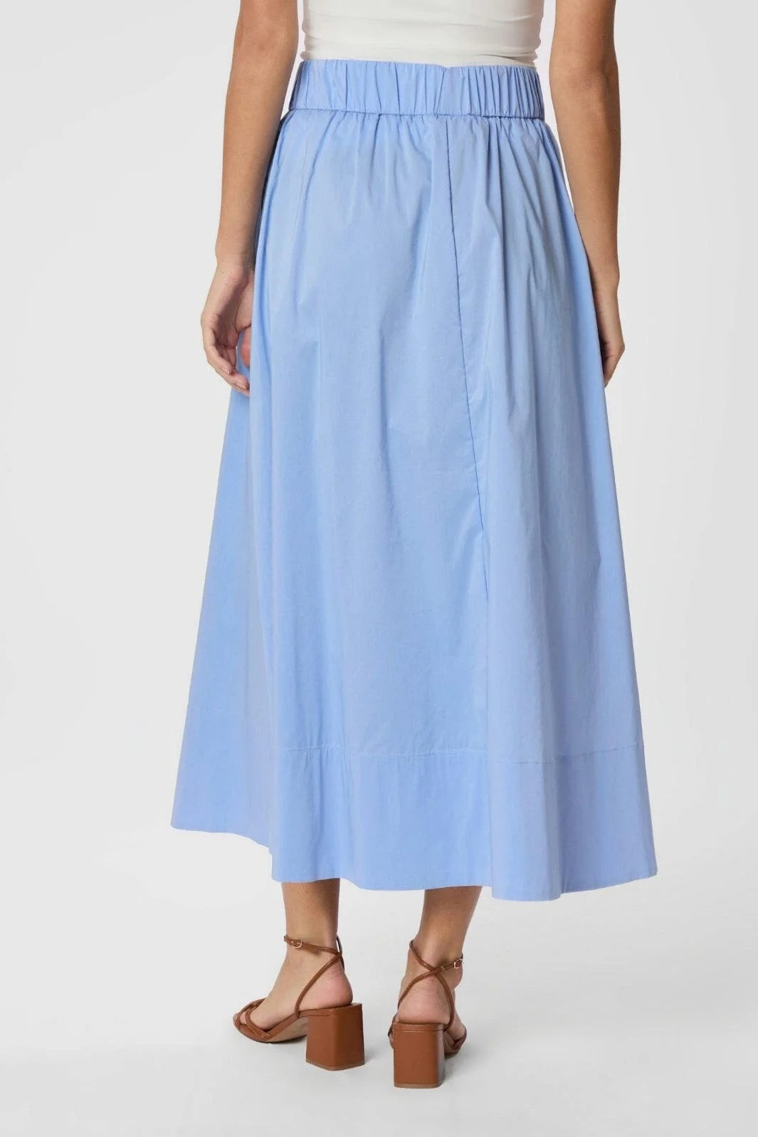 Neo Noir Yara Long Poplin Skirt – Sky Blue