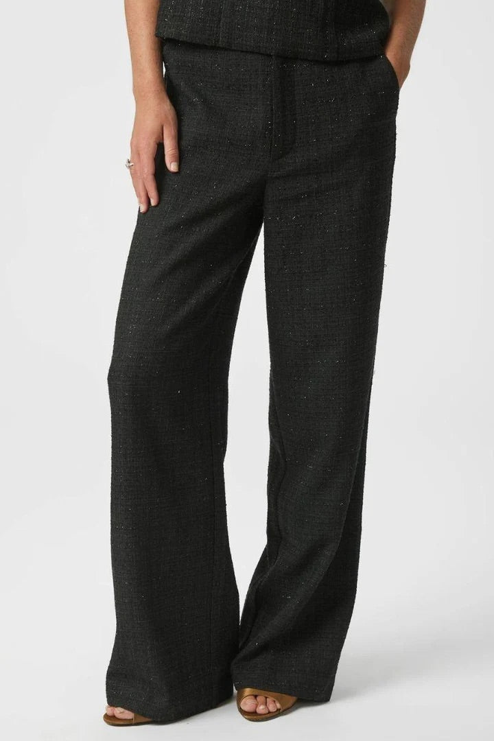 Neo Noir Emmett Bouclé Trousers – Black