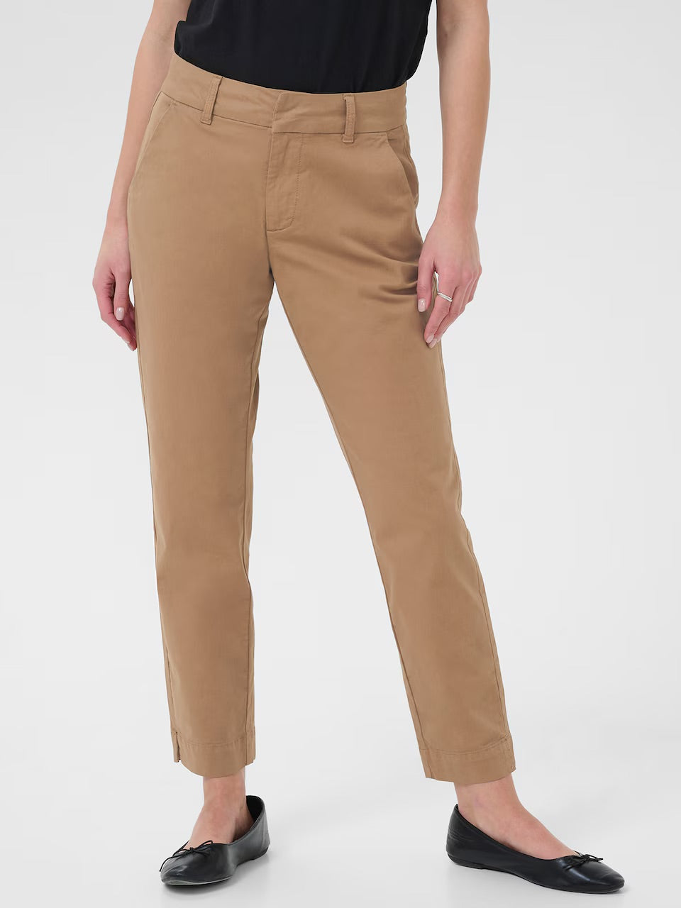 Kaffe KAmette High-Waisted Chinos – Camel