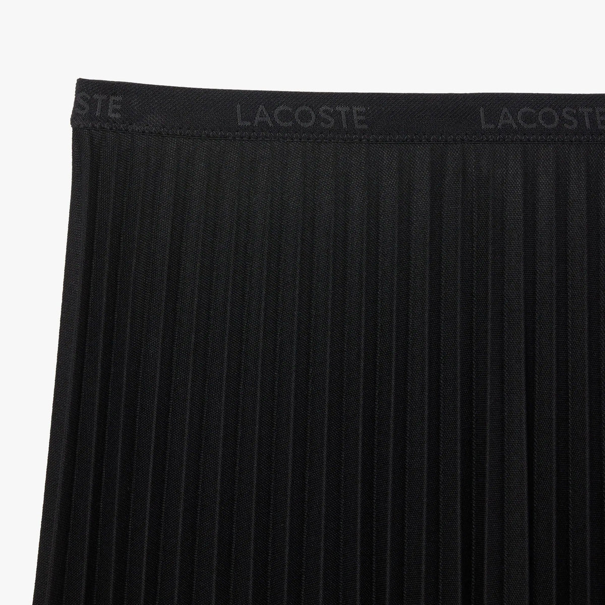 Lacoste gumis derekú, rakott midiszoknya – fekete