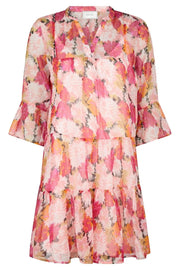 Neo Noir Gunvor Floral Chiffon Mini Dress – Pink