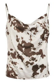 Neo Noir Lindy Cow-Print Satin Cami Top