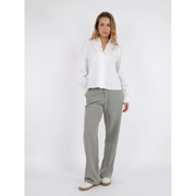Neo Noir Briele Ruffle-Collar Blouse – White