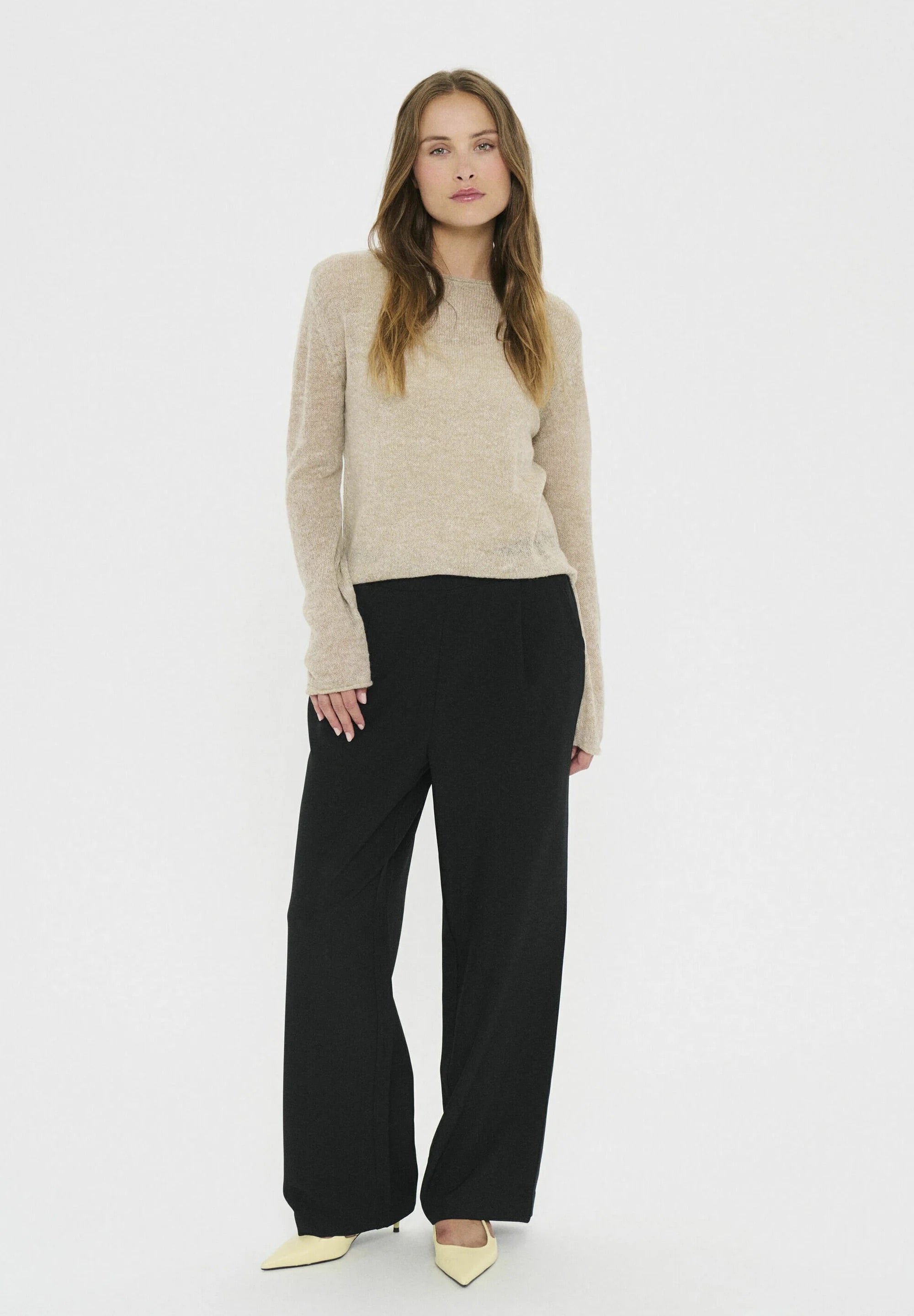 Saint Tropez ANELISZ BOATNECK Jumper – Oxford Tan Melange