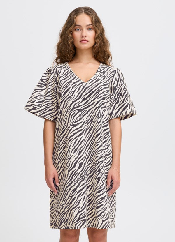 ICHI IXZEBRA Dress – Zebra Print