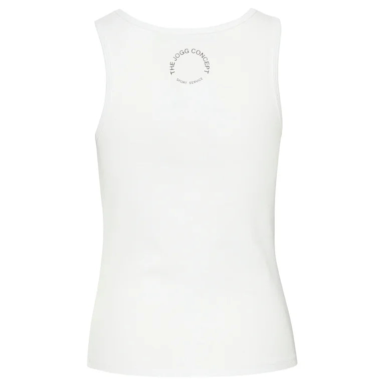 The Jogg Concept JCTonda Ribbed Tank Top – Off White
