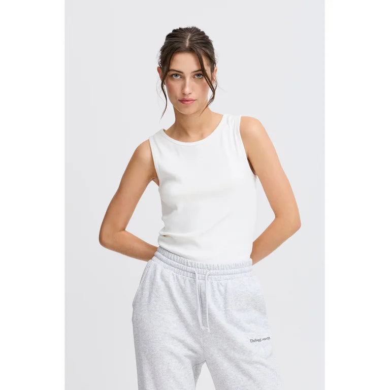 The Jogg Concept JCTonda Ribbed Tank Top – Off White