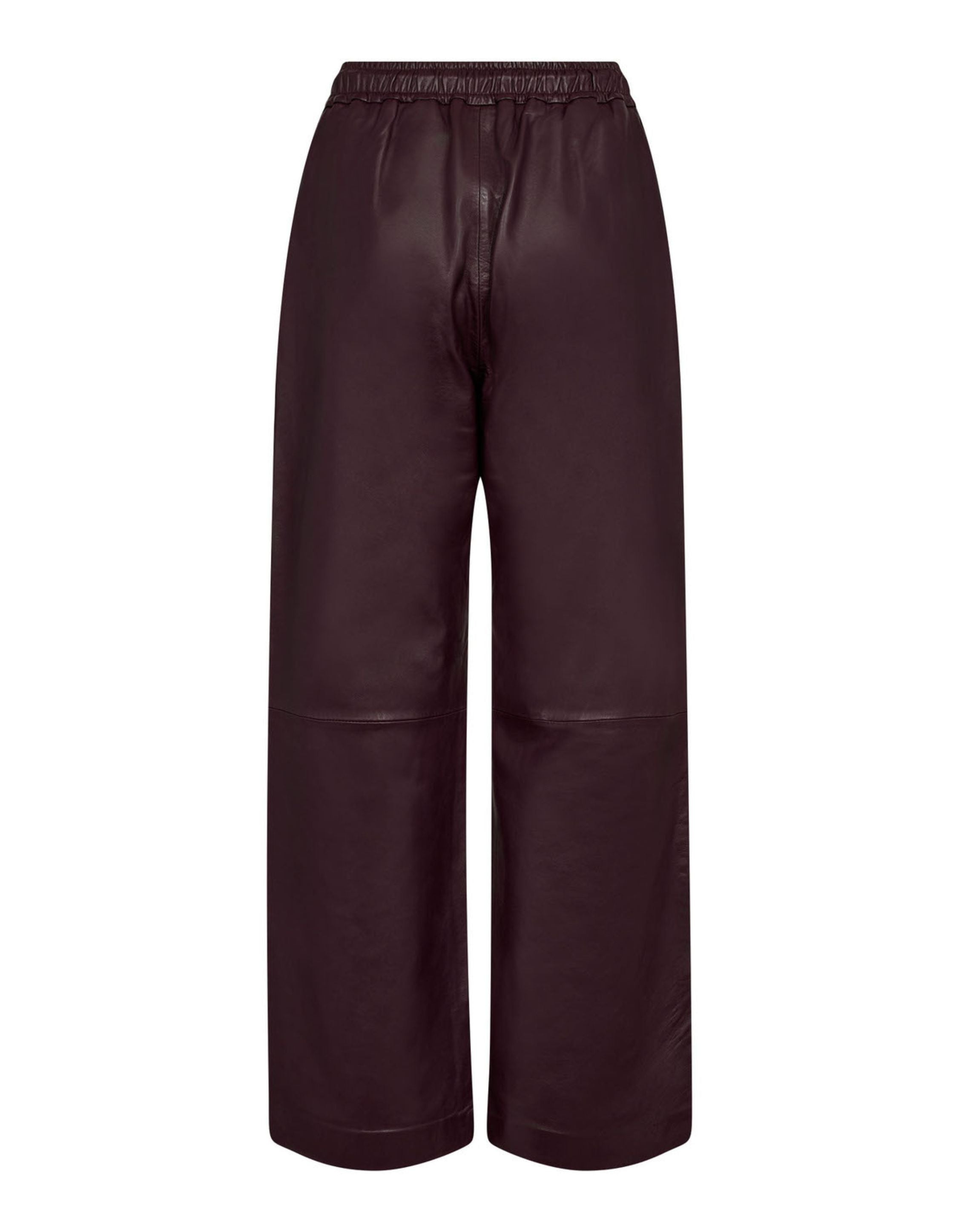 Co'couture Phoebe CC Pull-On Leather Trousers – Burgundy