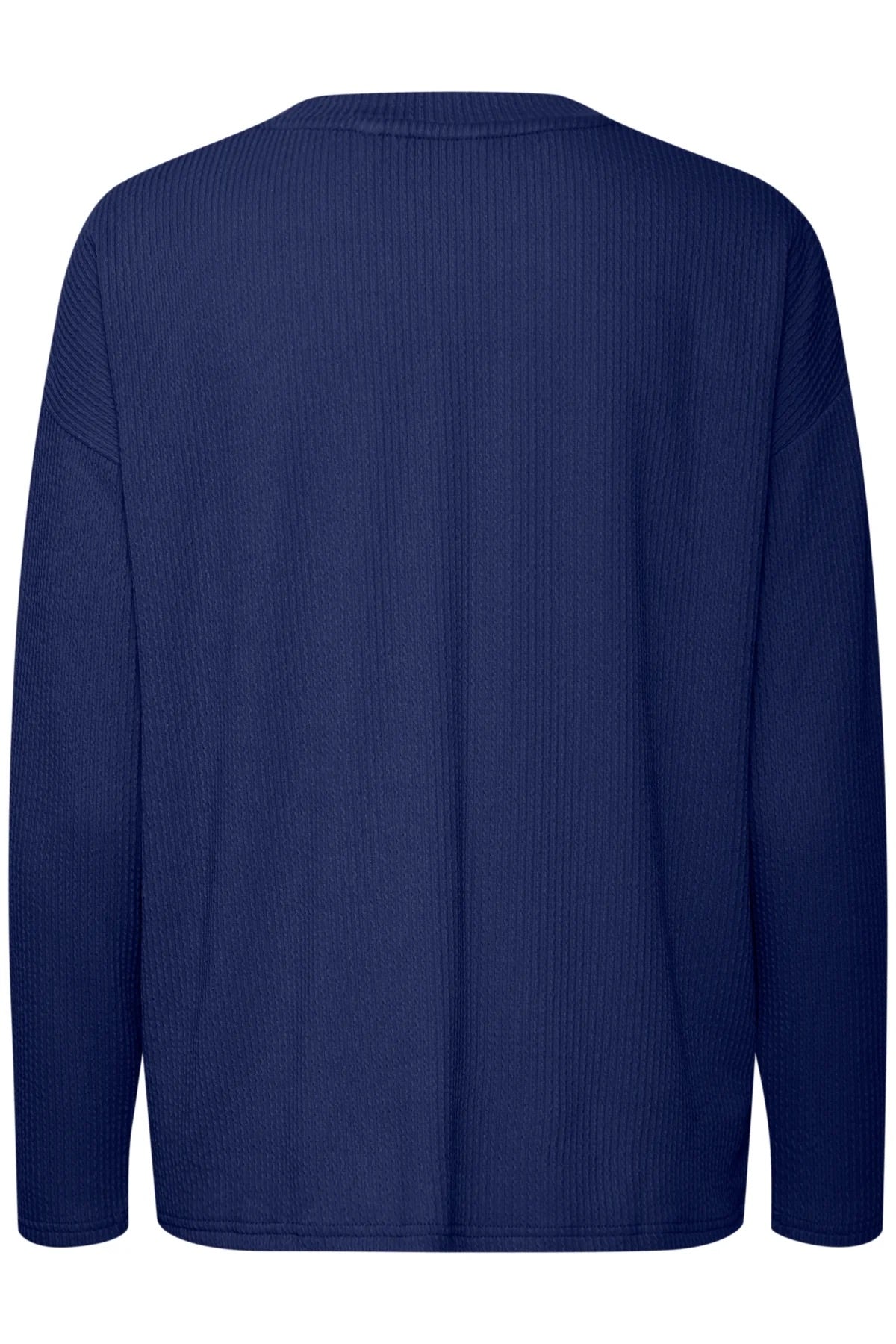 b.young Bypesina texturált, hosszú ujjú felső – Medieval Blue