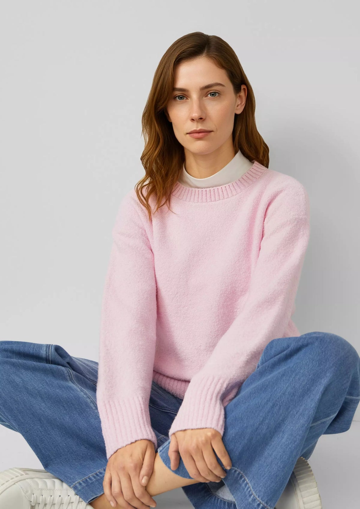 s.Oliver Relaxed-Fit Bouclé Jumper
