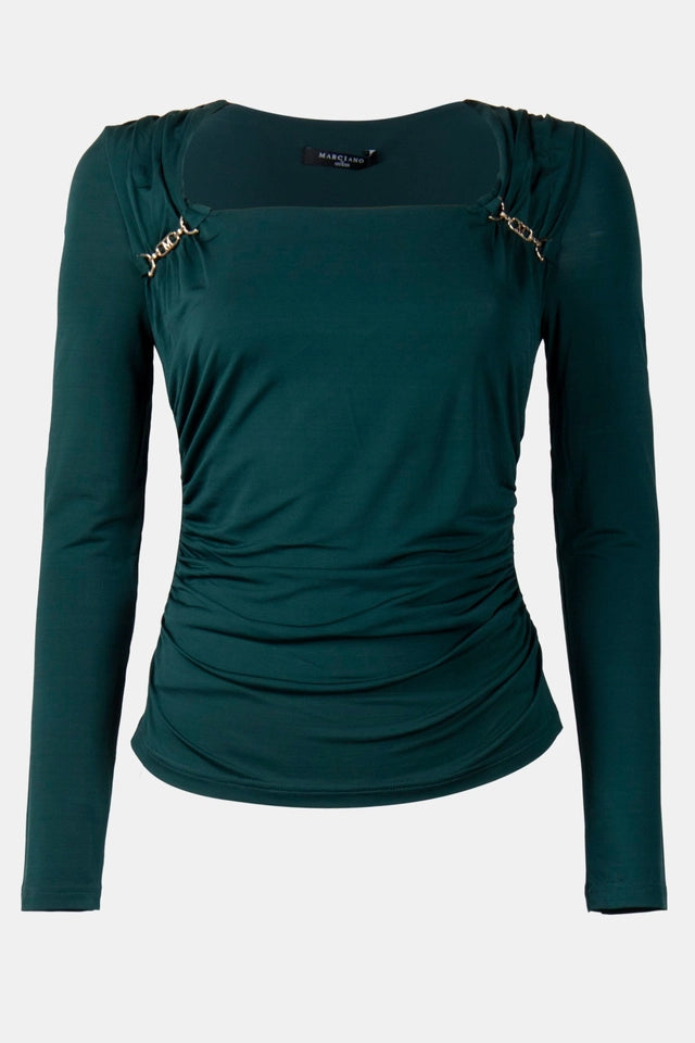 Marciano by Guess – Maty Long-Sleeve Top, Fern Moss Green