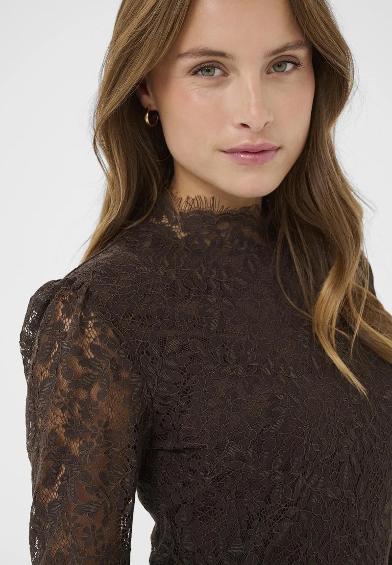 Saint Tropez GannaSZ Lace Dress – Oak Brown