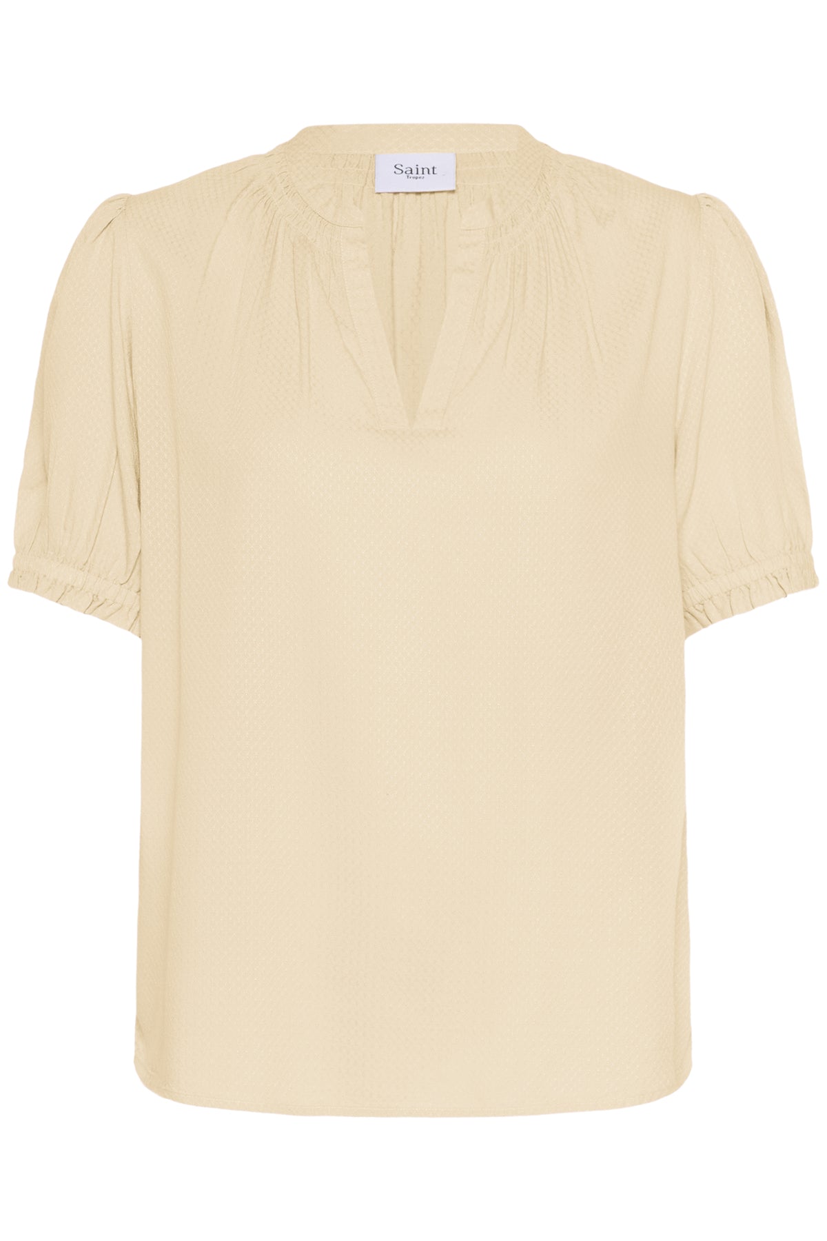 Saint Tropez BRITTASZ Short-Sleeve Blouse – Creme