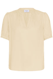 Saint Tropez BRITTASZ Short-Sleeve Blouse – Creme