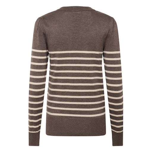 Saint Tropez MilaSZ Striped Jumper Jumper – Brown Beige