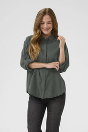 Kaffe KAnaya Button-Through Blouse – Balsam Green