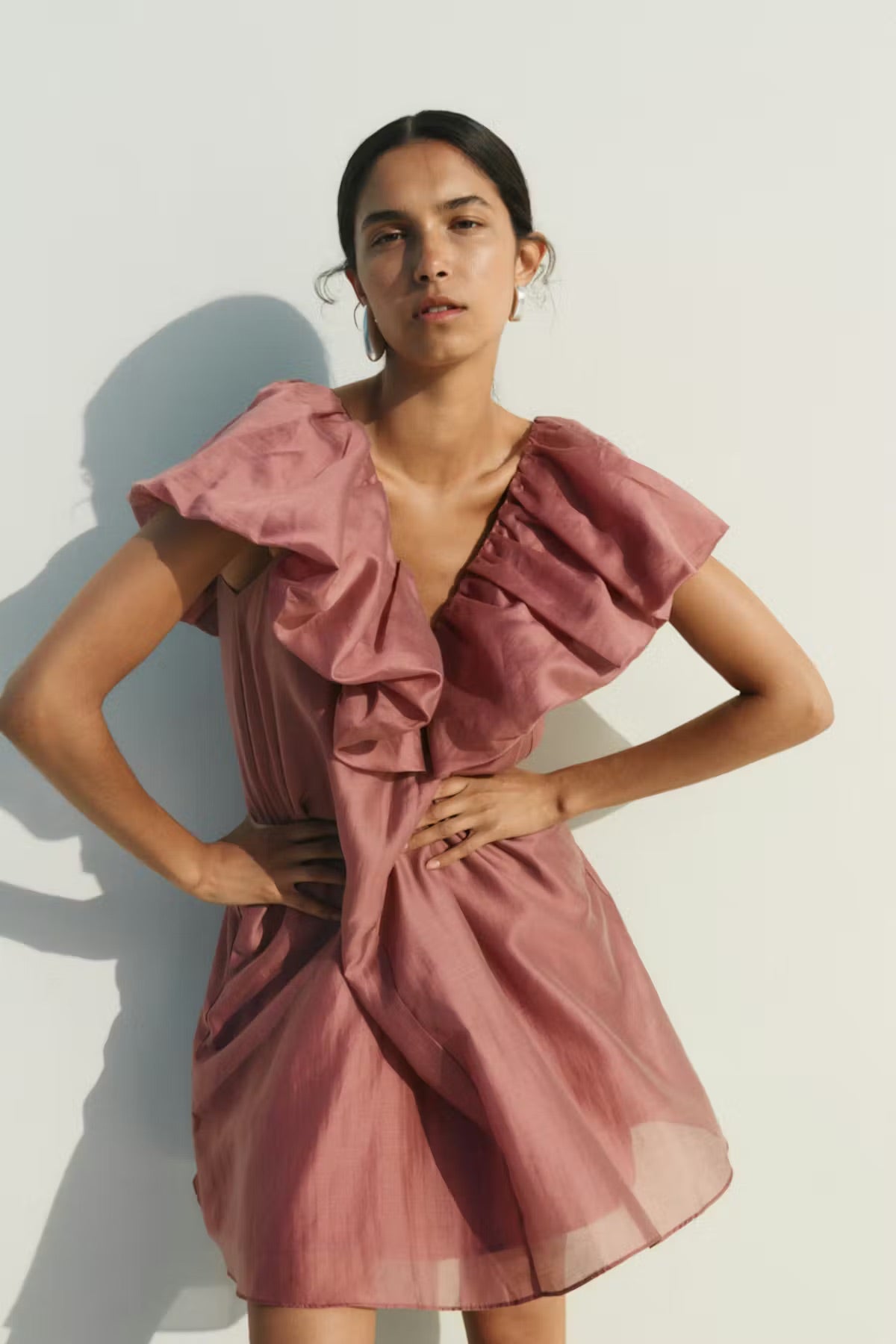 InWear AmeliaIW Dress – Dusty Rose Ruffle Dress