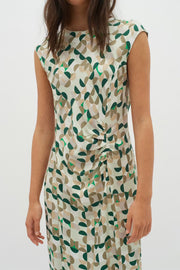 InWear BerilIW Dress – Green Geometric Print Maxi Dress