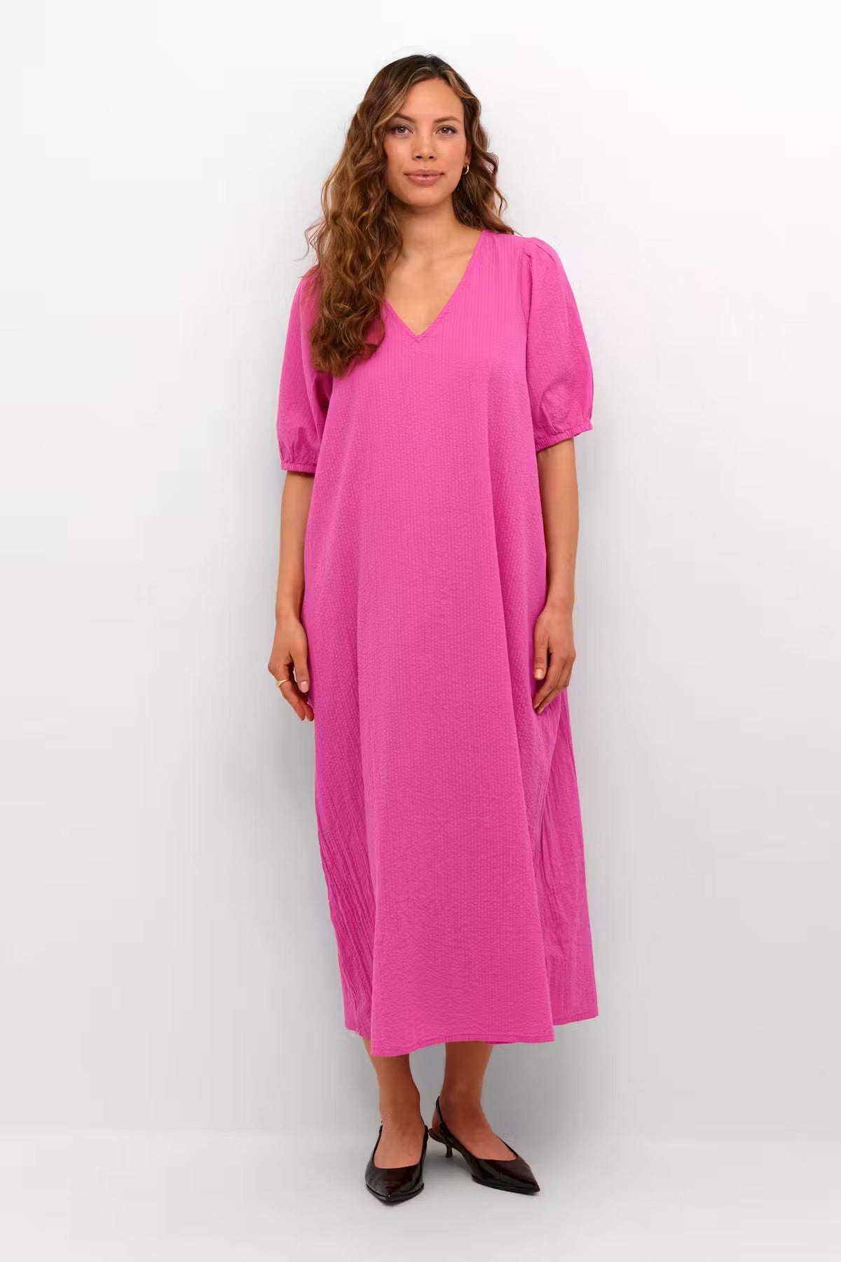 Kaffe KAlinn Oversized Maxi Dress – Hot Pink