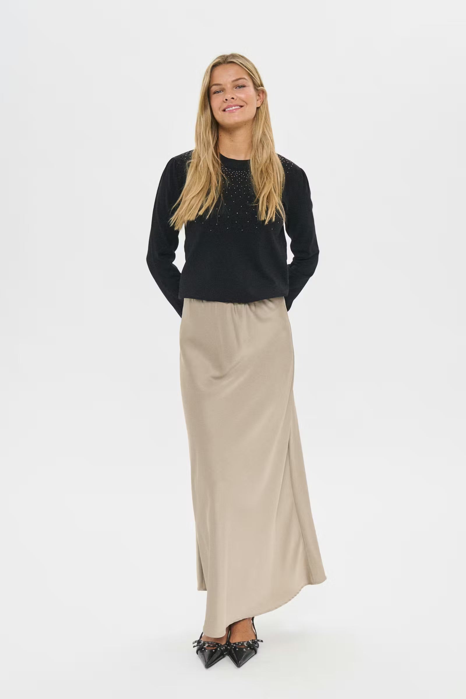 Saint Tropez LodisaSZ Maxi Skirt – Beige