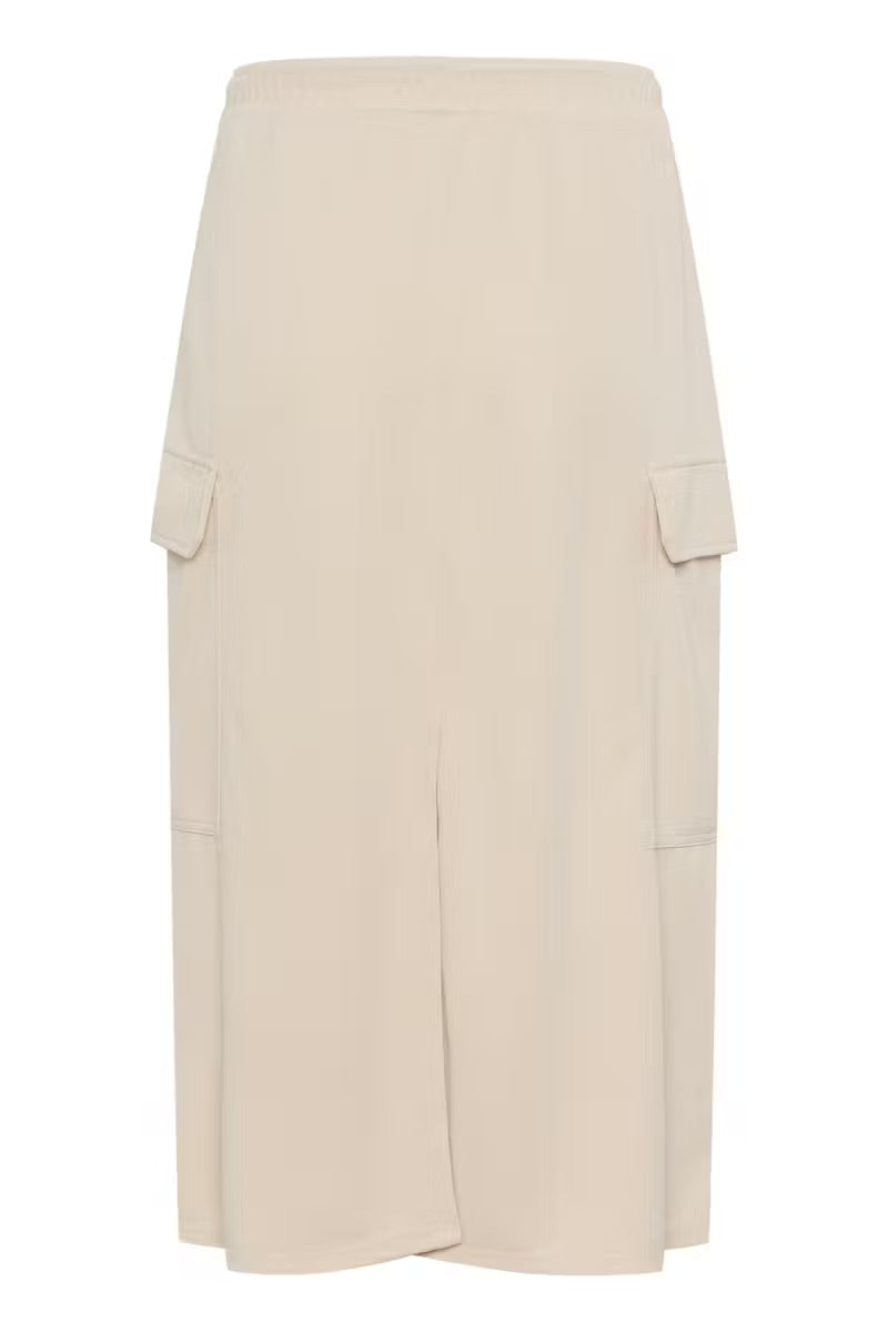 Part Two JanayaPW Cargo Skirt – Beige Utility Midi Skirt