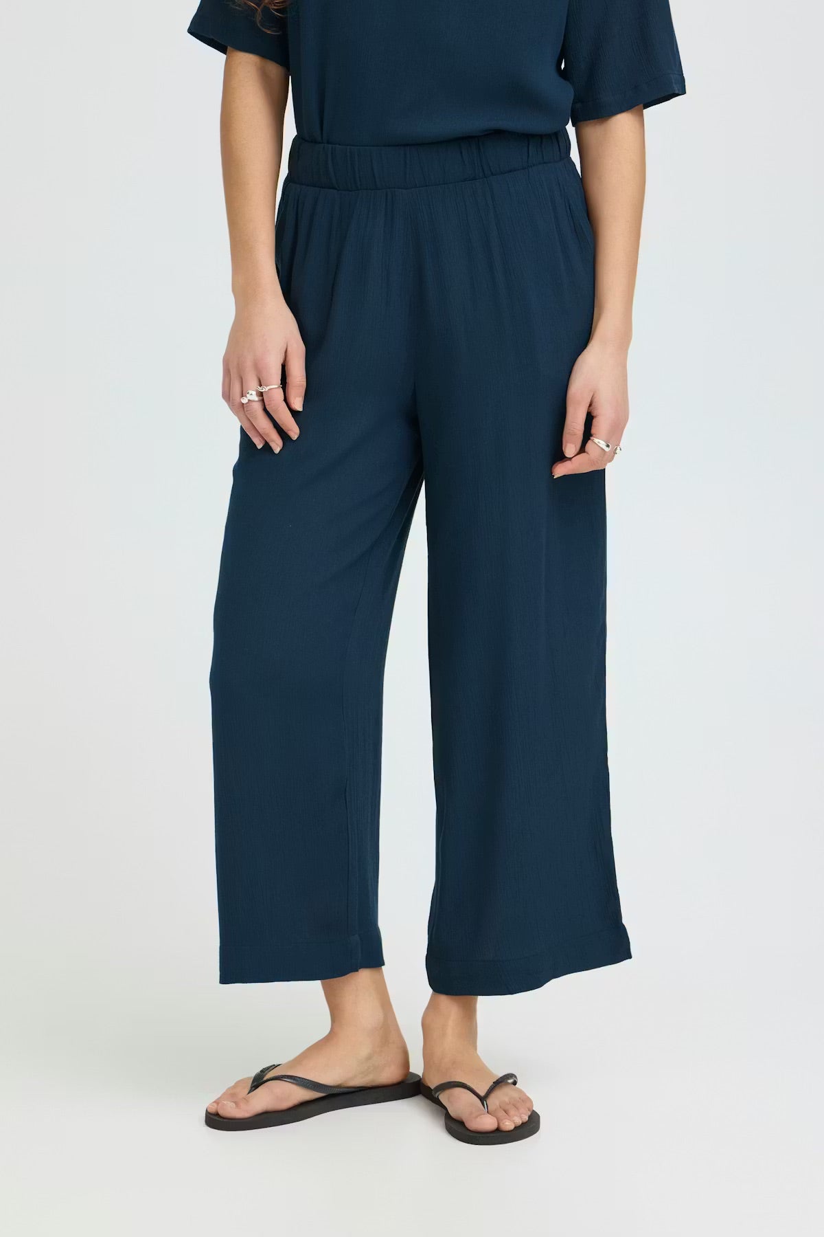 ICHI IHMARRAKECH nadrág – Deep Teal Blue