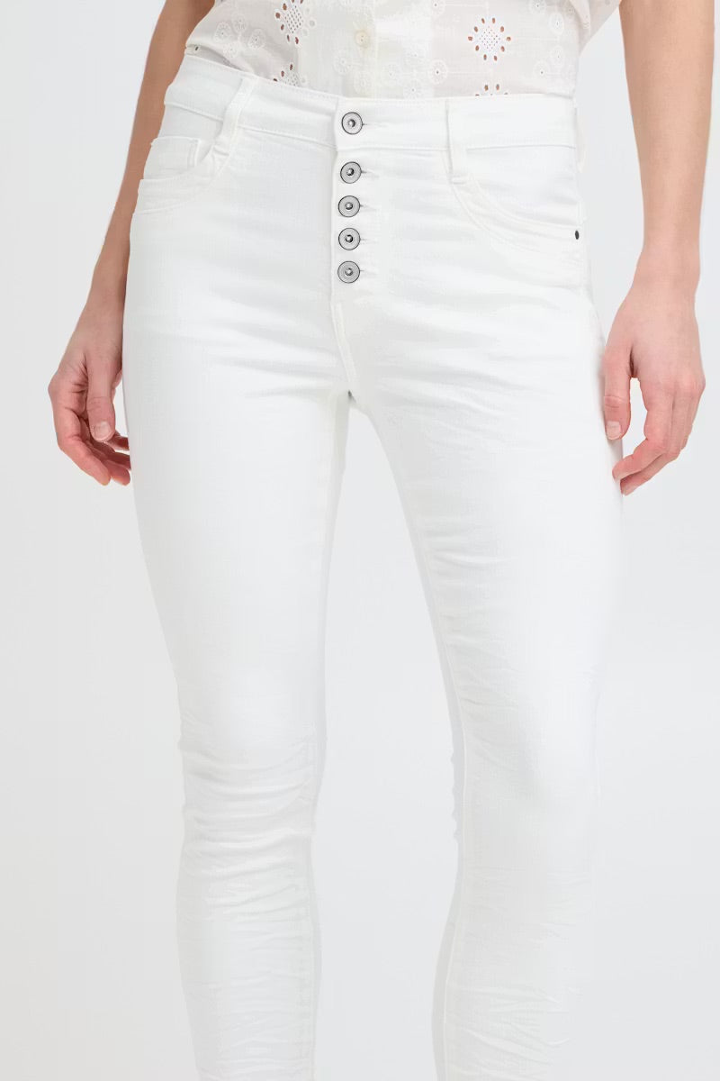 b.young Kaily High-Waisted Skinny Jeans – White