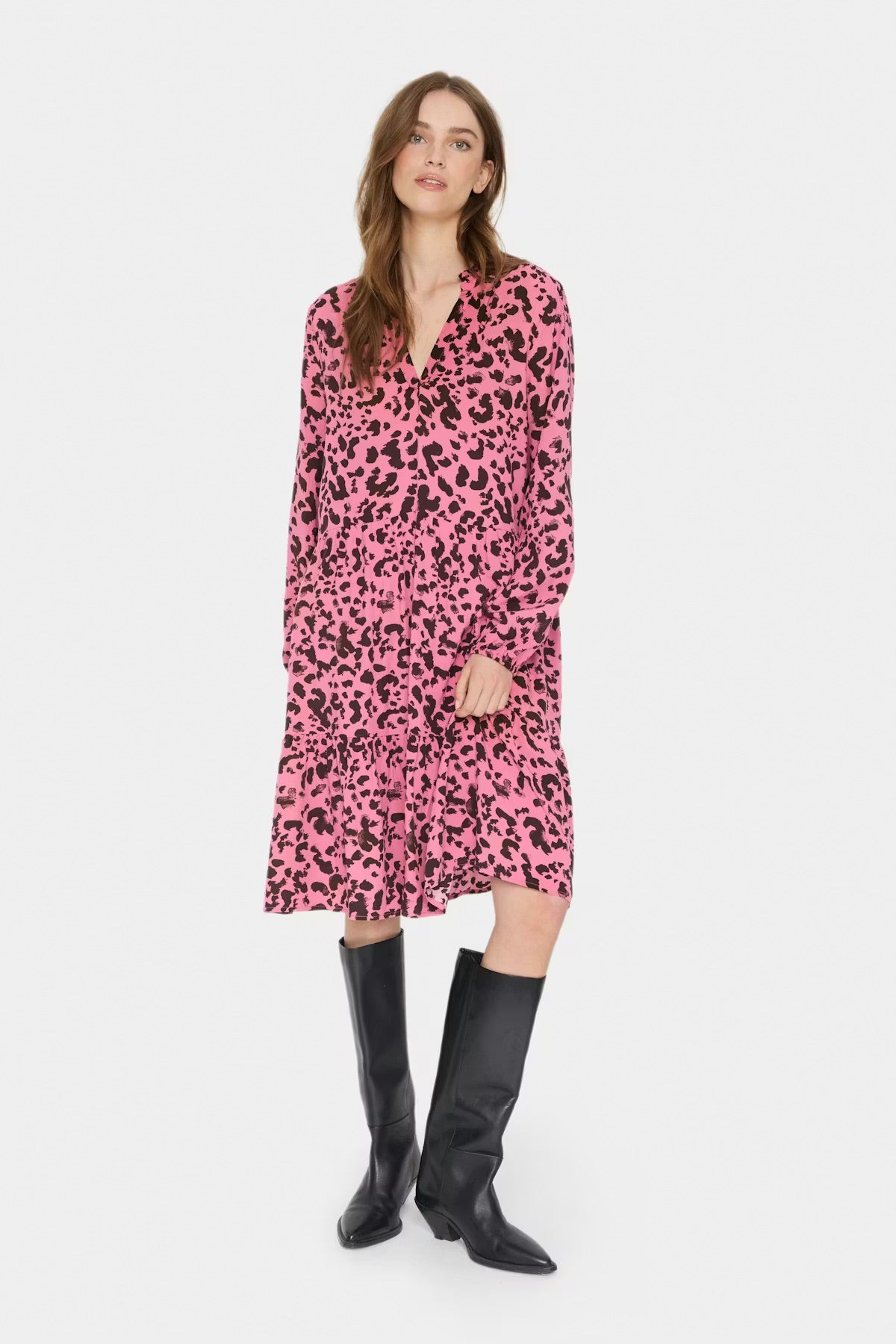 Saint Tropez Style EdaSZ Long-Sleeve Dress – Rose