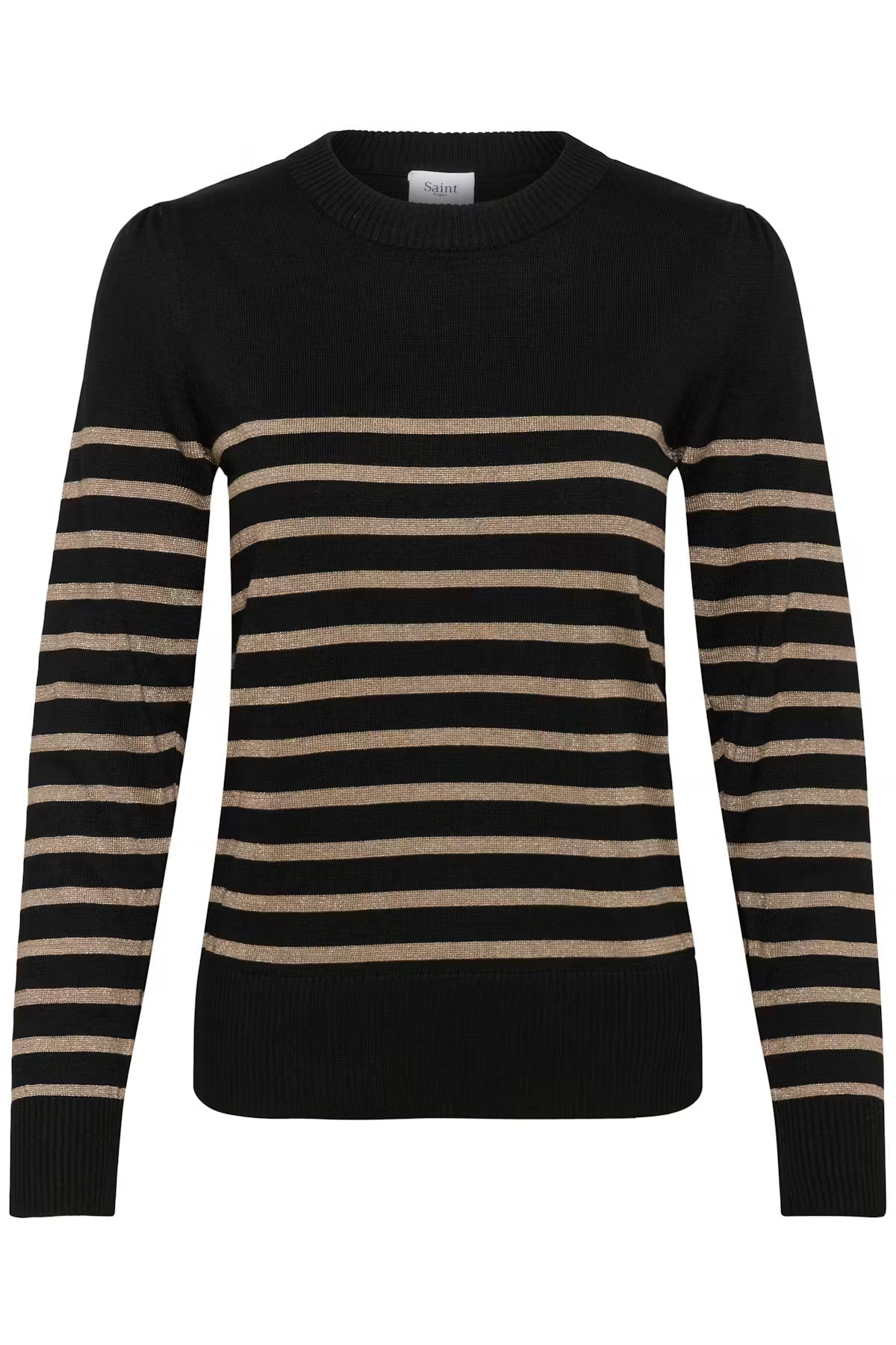 Saint Tropez MilaSZ Jumper – Black with Gold Stripes