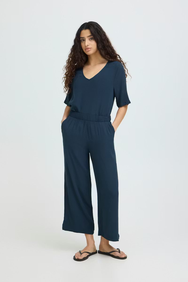 ICHI IHMARRAKECH nadrág – Deep Teal Blue
