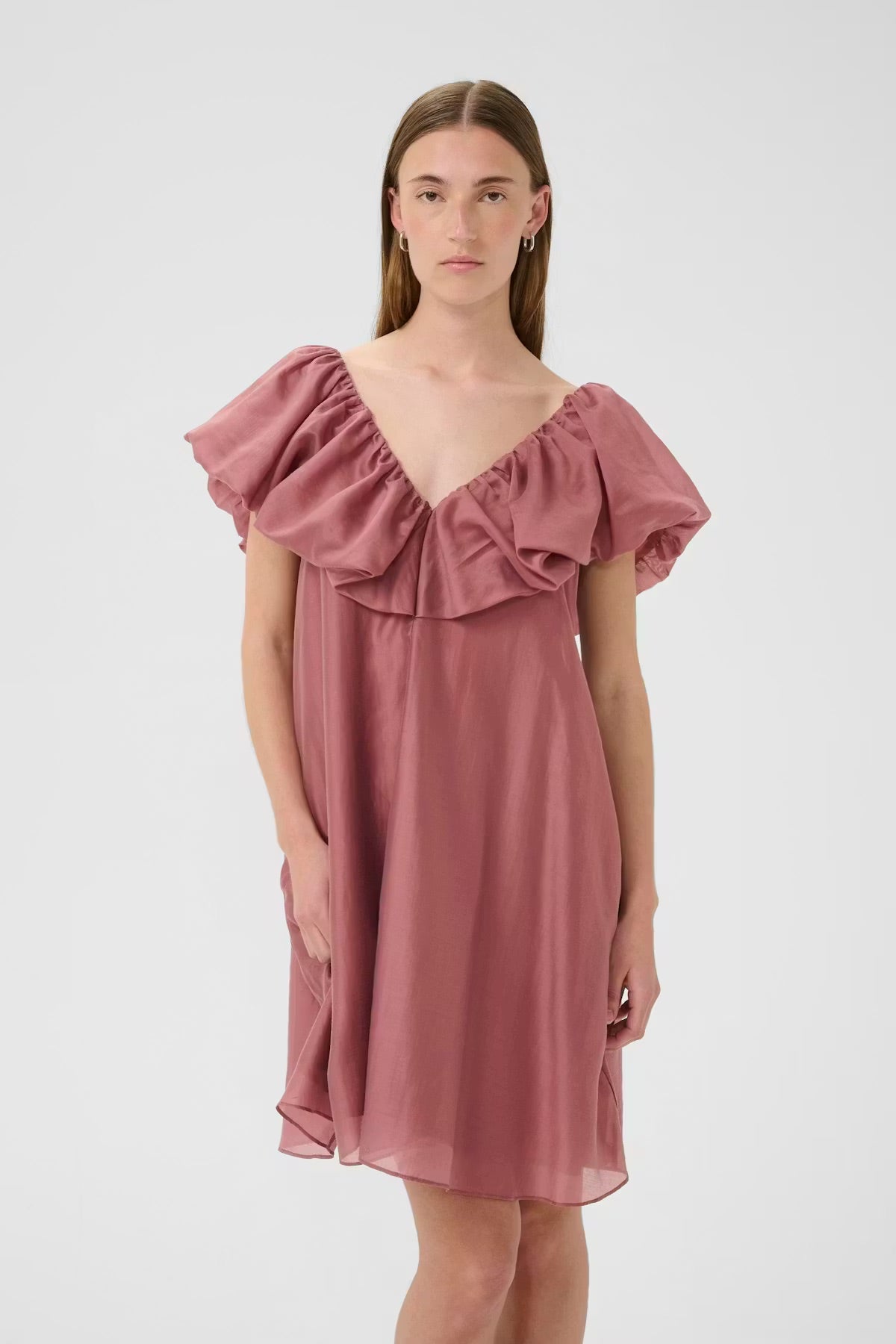 InWear AmeliaIW Dress – Dusty Rose Ruffle Dress