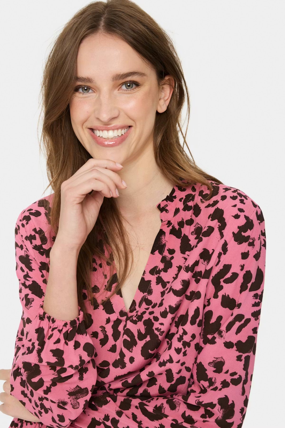 Saint Tropez Style EdaSZ Long-Sleeve Dress – Rose