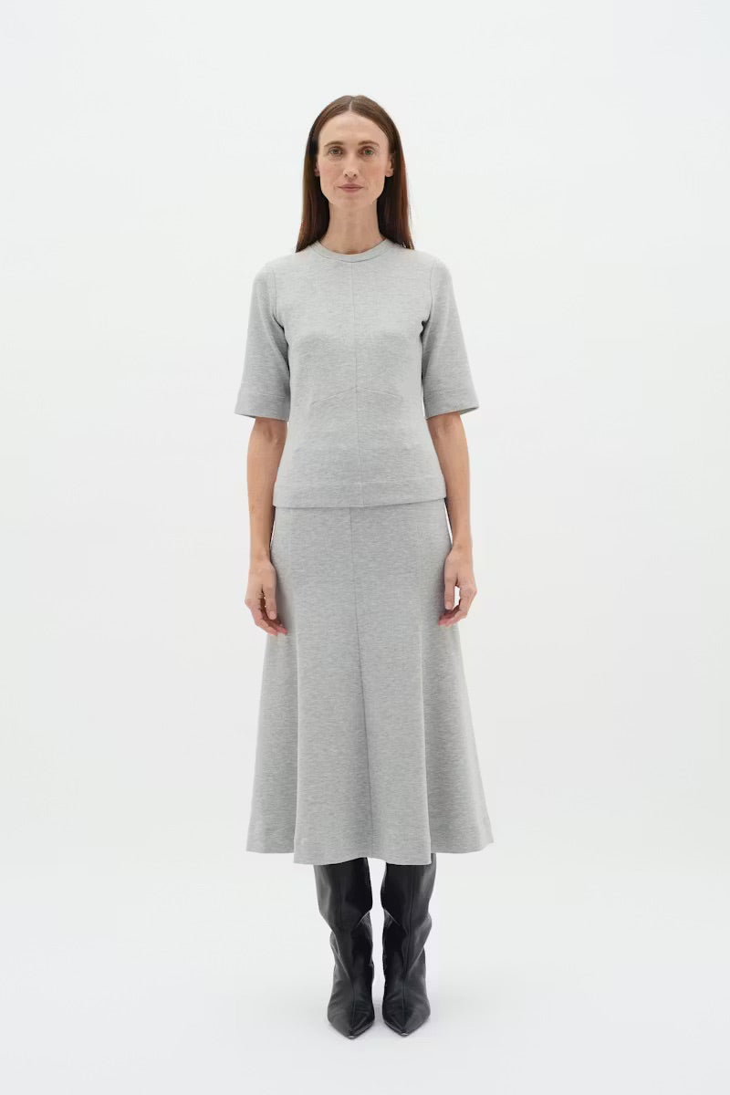 InWear Cocentiw melírozott póló – világosszürke
