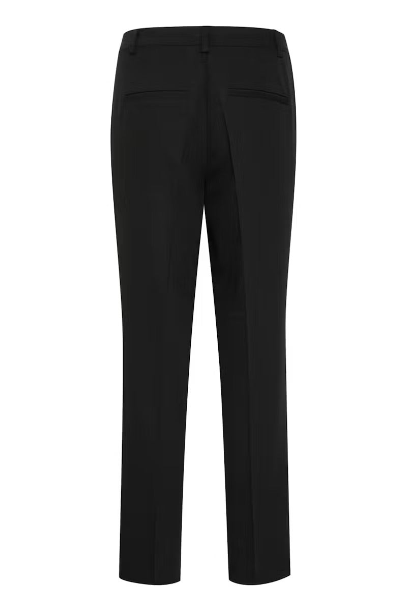 Kaffe KAsakura Straight-Leg Trousers – Black