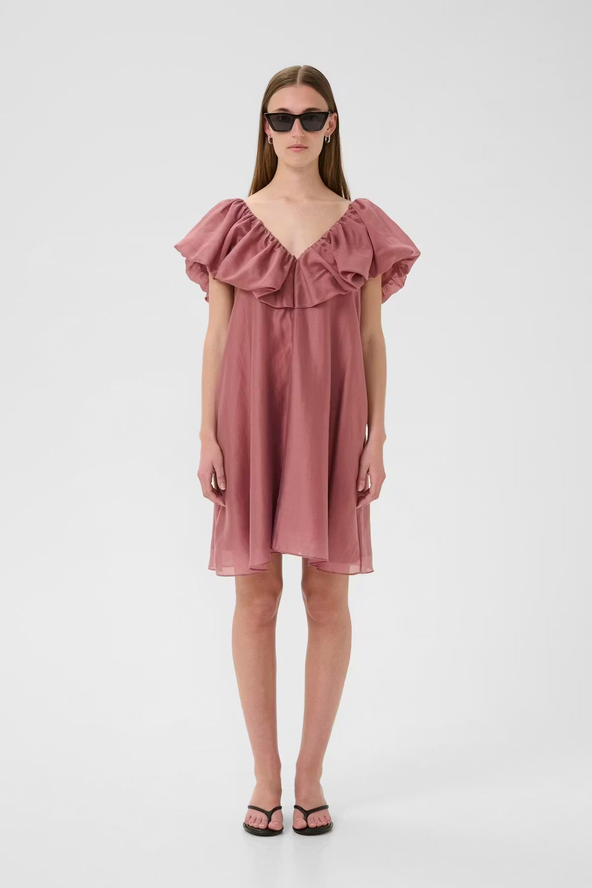 InWear AmeliaIW Dress – Dusty Rose Ruffle Dress
