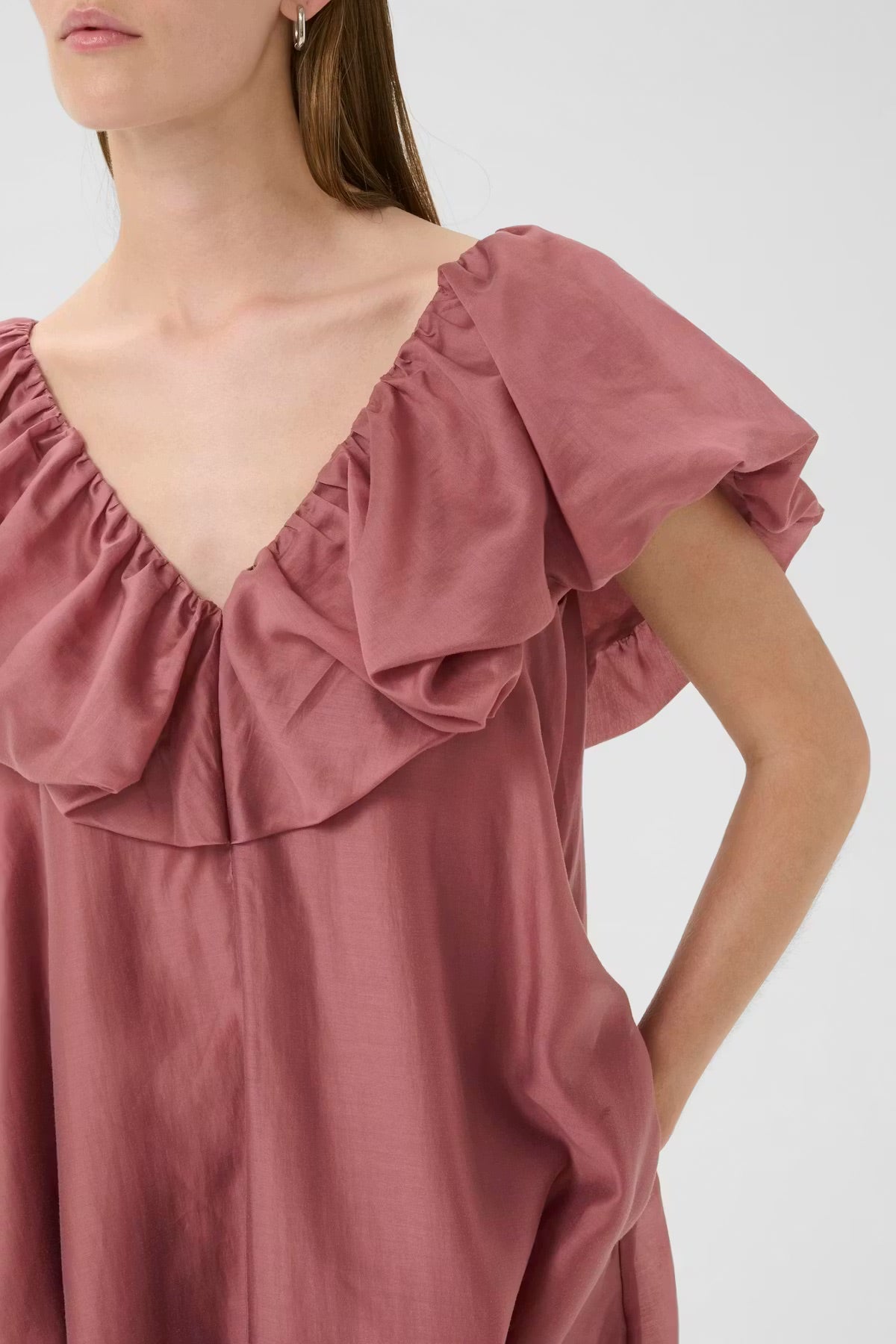 InWear AmeliaIW Dress – Dusty Rose Ruffle Dress