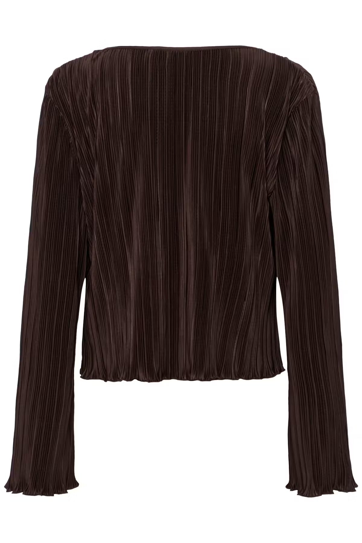 Saint Tropez ZuniSZ Pleated Blouse – Chocolate Brown