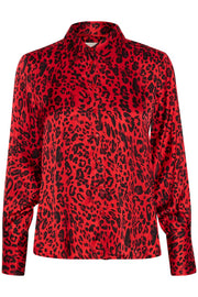 Part Two MaicaPW Shirt – Red Leopard Print Blouse