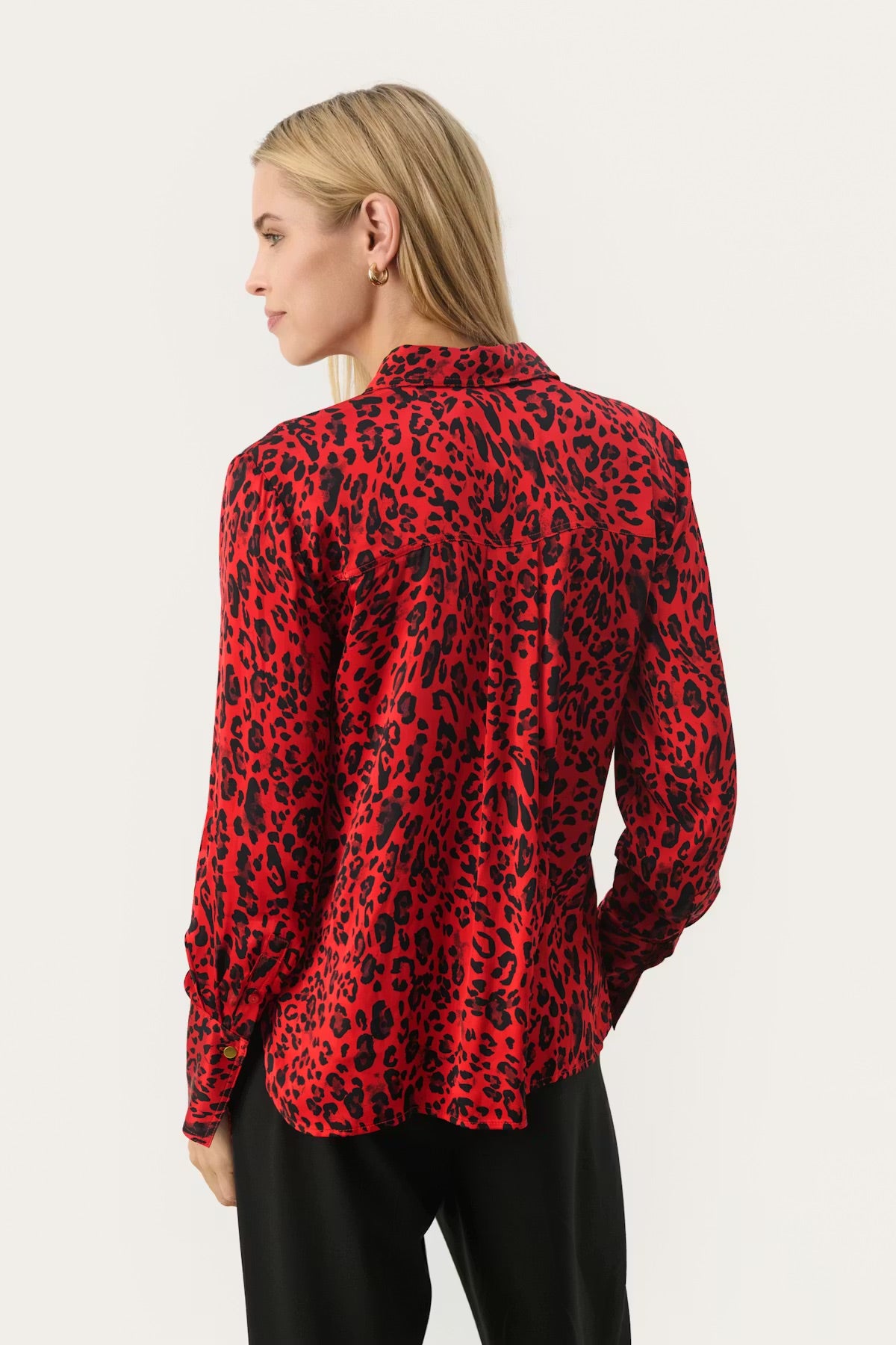 Part Two MaicaPW Shirt – Red Leopard Print Blouse
