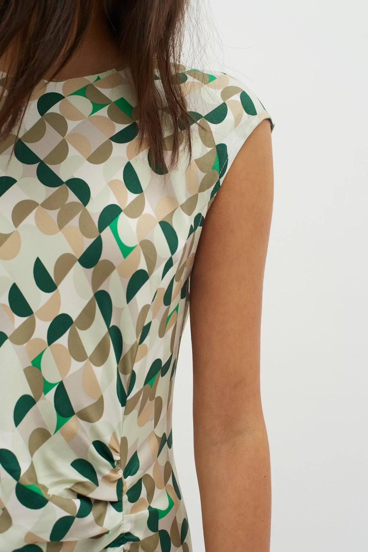InWear BerilIW Dress – Green Geometric Print Maxi Dress