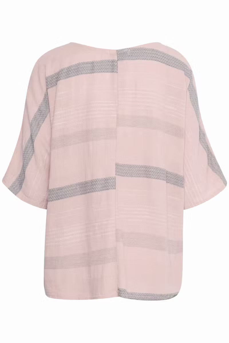 Sorbet SBKARLINE Blouse – Pink with Silver Stripes