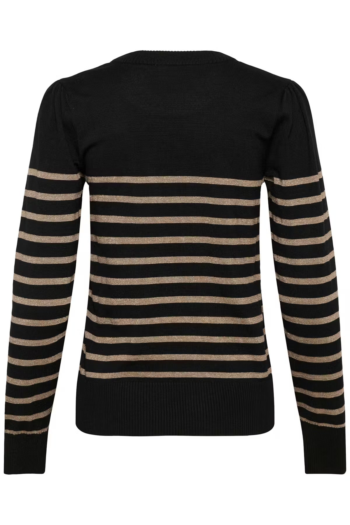 Saint Tropez MilaSZ Jumper – Black with Gold Stripes